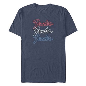 Big & Tall Fender Logo Stack Americana Graphic Tee