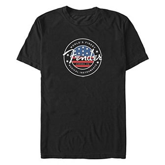Big & Tall Fender World's Finest Musical Instruments Americana Stamp Graphic Tee
