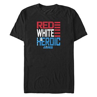 Big & Tall G.I. Joe Red White & Heroic Americana Graphic Tee