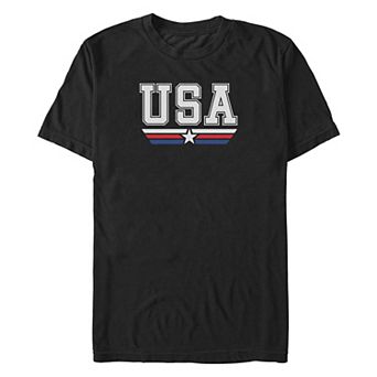 Big & Tall USA Varsity Text Americana Graphic Tee