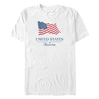Big & Tall United States Of America Waving Flag Graphic Tee