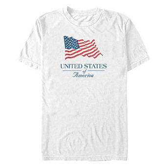 Big & Tall United States Of America Waving Flag Graphic Tee