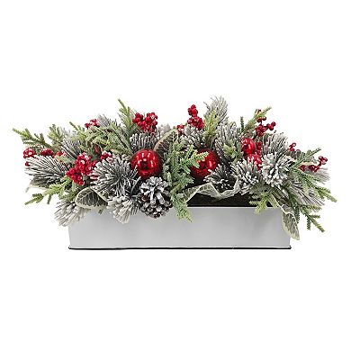 St. Nicholas Square® Artificial Greenery and Bauble Table Decor