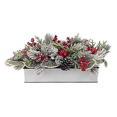 St. Nicholas Square® Artificial Greenery and Bauble Table Decor