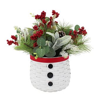 St. Nicholas Square® Snowman Artificial Botanical Arrangement