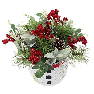 St. Nicholas Square® Snowman Artificial Botanical Arrangement