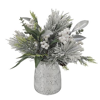 St. Nicholas Square® Botanical Mercury Glass Vessel & Arrangement Table Decor