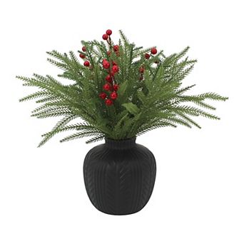 St. Nicholas Square® Artificial Botanical in Knit Ceramic Pot