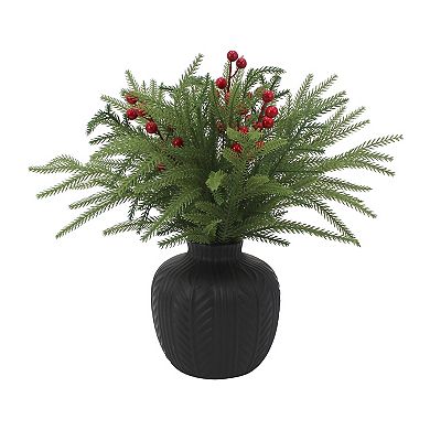 St. Nicholas Square® Artificial Botanical in Knit Ceramic Pot