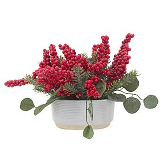 St. Nicholas Square® Artificial Berry and Greenery Arrangement Table Decor