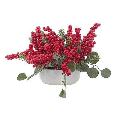 St. Nicholas Square® Artificial Berry and Greenery Arrangement Table Decor