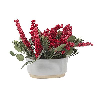 St. Nicholas Square® Artificial Berry and Greenery Arrangement Table Decor