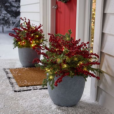 St. Nicholas Square® Artificial Red Berry Urn Filler Decor