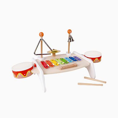 Classic Toys 12-pc. Wooden Music Table with Percussion Instruments