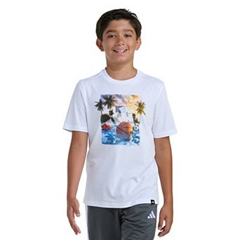 Boys 8-20 adidas Photoreal Pool Basketball Short Sleeve Graphic Tee