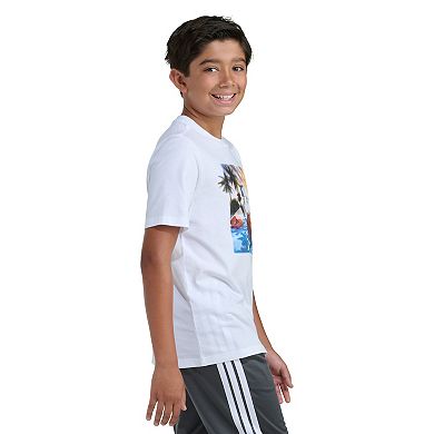 Boys 8-20 adidas Photoreal Pool Basketball Short Sleeve Graphic Tee