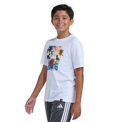 Boys 8-20 adidas Photoreal Pool Basketball Short Sleeve Graphic Tee