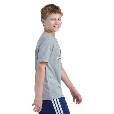 Boys adidas Short Sleeve USA Flag Logo Graphic Tee