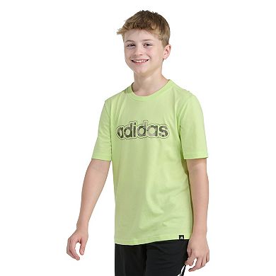 Boys 8-20 adidas Short Sleeve Lenticular Camo Linear Graphic Tee