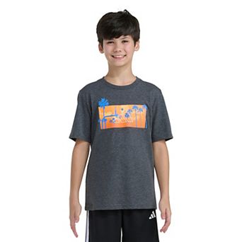 Boys 8-20 adidas Short Sleeve Tropical Basketball Graphic Tee