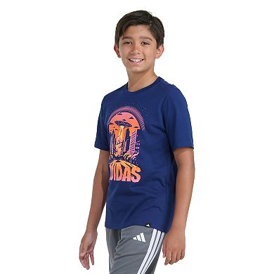 Boys adidas Short Sleeve Space City Graphic Tee