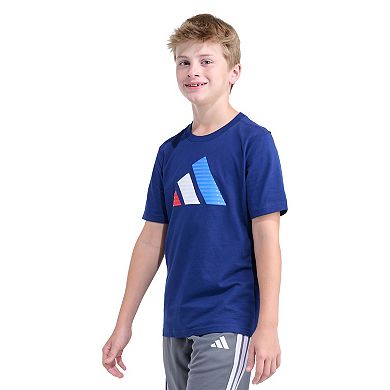 Boys 8-20 adidas Short Sleeve Nations 3-Bar Logo Graphic Tee in Regular & Plus Size