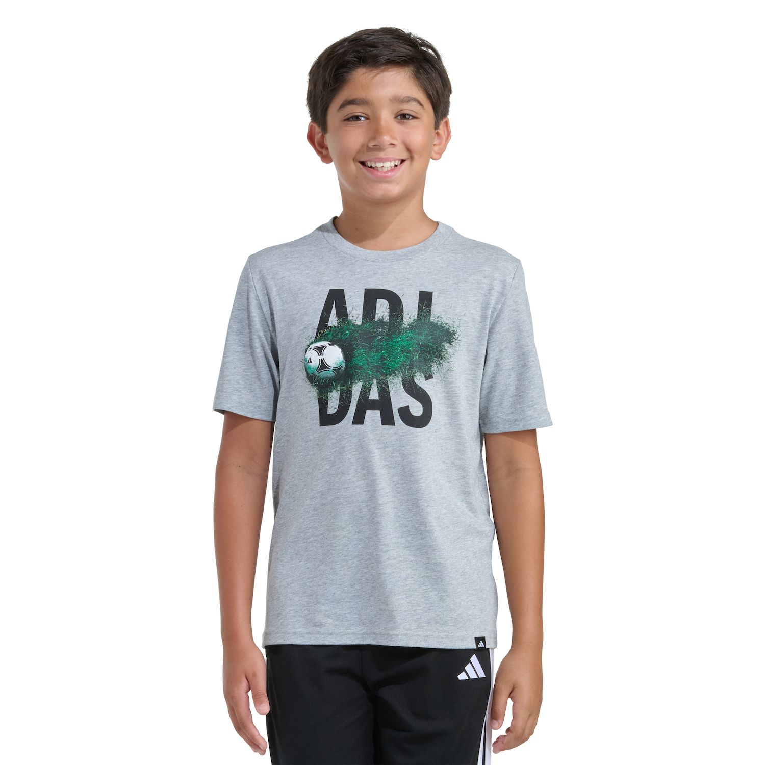 Детская футболка adidas Soccer Motion Heather Graphic — фото 1
