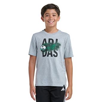 Boys 8-20 adidas Short Sleeve Soccer Motion Heather Graphic Tee in Regular & Plus Size
