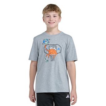 Boys 8-20 adidas Short Sleeve Doodle Basketball Graphic Tee