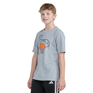 Boys 8-20 adidas Short Sleeve Doodle Basketball Graphic Tee