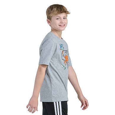 Boys 8-20 adidas Short Sleeve Doodle Basketball Graphic Tee