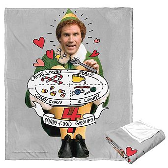Warner Bros. Elf 4 Food Groups Silk Touch Throw Blanket 50x60 Inches