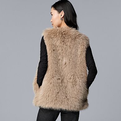 Women's Simply Vera Vera Wang Faux Fur Vest