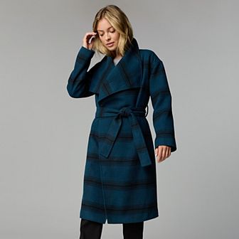 Women's Simply Vera Vera Wang Drape Collar Overcoat