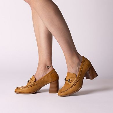 Journee Aisha Women's Square Toe Stacked Heel Pumps