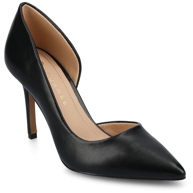 Journee Collection Blanca Womens Pointed Closed Toe Stiletto Heel Pumps, 8 1/2 Medium, Black