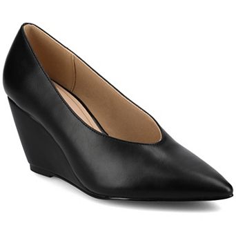 Journee Danika Women's Almond Toe Wedge Heels