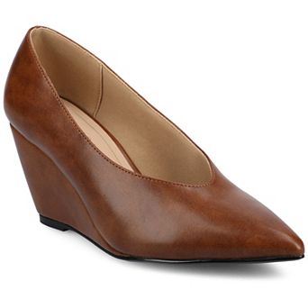 Journee Danika Women's Almond Toe Wedge Heels