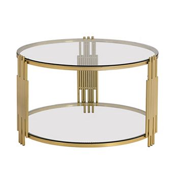 Merax Modern Black Mirror Coffee Table