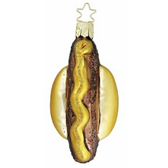 Inge Glas Oktoberfest Bratwurst Brat German Glass Christmas Ornament