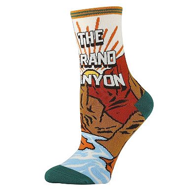 Women's Crew Socks -Grand Canyon