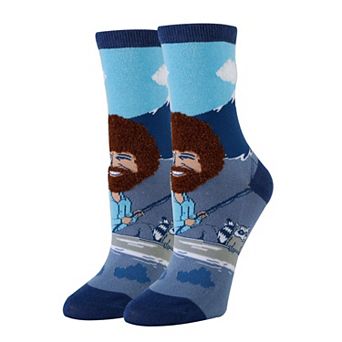 Women's Crew Socks -Let's Sail Bob Ross