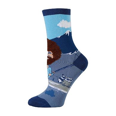 Women's Crew Socks -Let's Sail Bob Ross