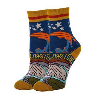 Women's Crew Socks -Yellowstone