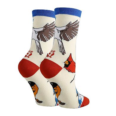 Women's Crew Socks -Birds The Word