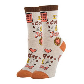 Women's Crew Socks -Coffee & Jesus