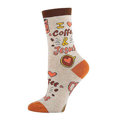 Women's Crew Socks -Coffee & Jesus