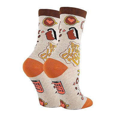 Women's Crew Socks -Coffee & Jesus