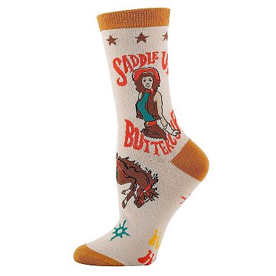 Women's Crew Socks -Saddle Up