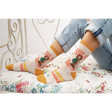 Women's Crew Socks -Saddle Up